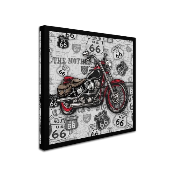 Jean Plout 'Vintage Motorcycles On Route 66 13' Canvas Art,24x24